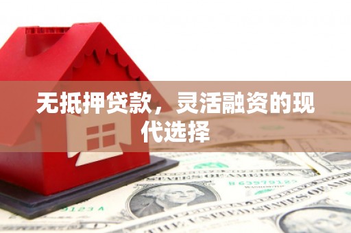 颍东无抵押贷款，灵活融资的现代选择