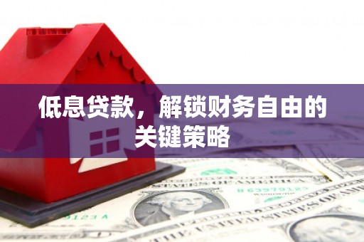 颍东低息贷款，解锁财务自由的关键策略