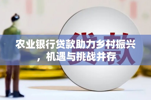 颍东农业银行贷款助力乡村振兴，机遇与挑战并存