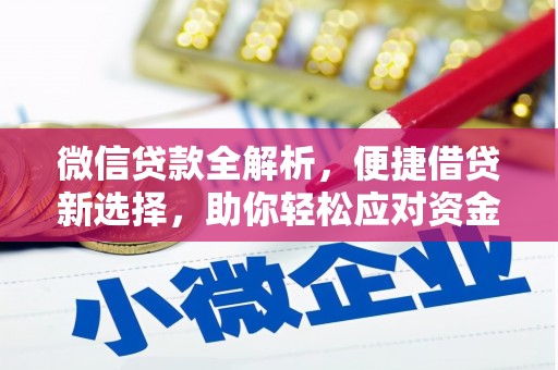 颍东微信贷款全解析，便捷借贷新选择，助你轻松应对资金需求